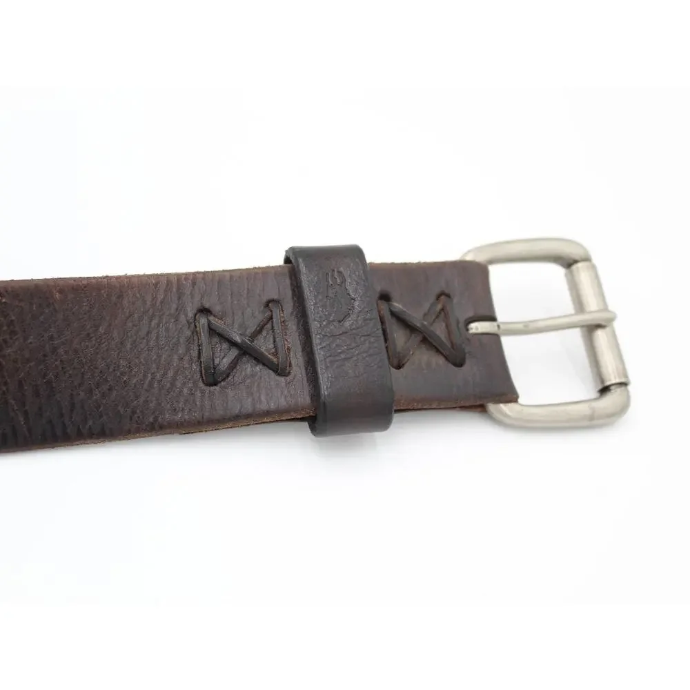 Polo Ralph Lauren Belt Mens 38 95 cm Brown Leather Distressed Casual Workwear